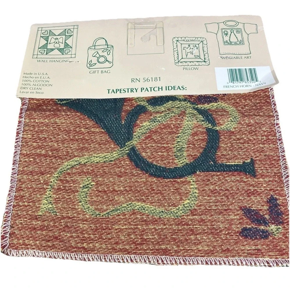 Lot 3 New 9x9 Tapestry fabric Patch Pillow Wall Hanging‎ Tote Christmas Holiday